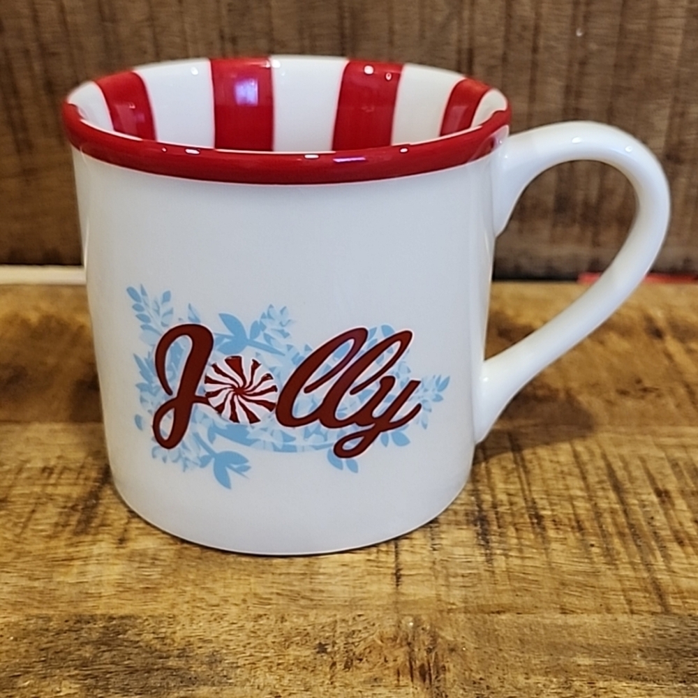 Starbucks Candycane Jolly Christmas Mug Holiday 2007